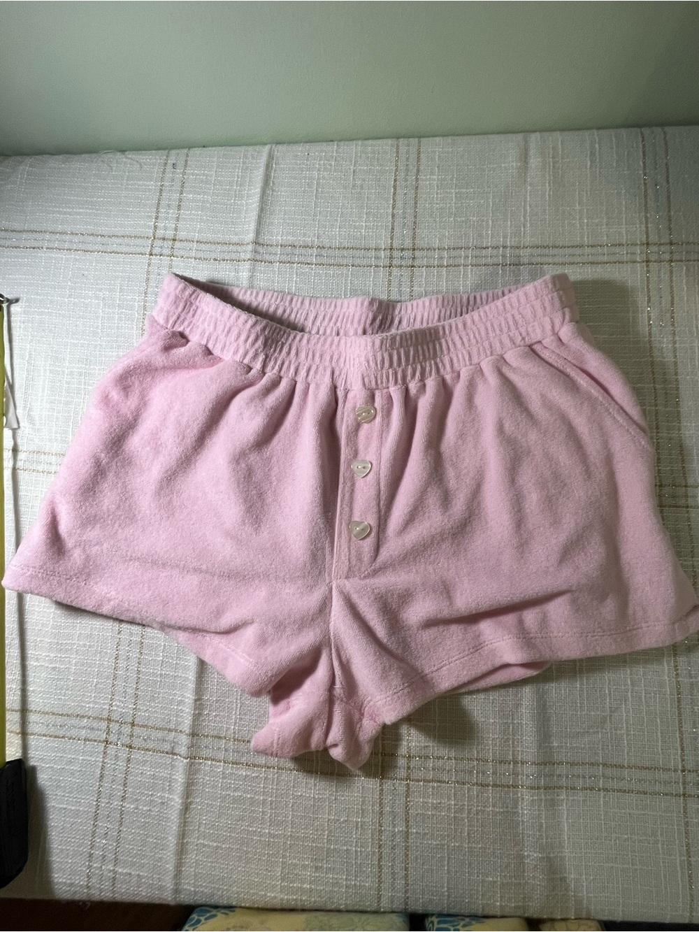 Stoney Clover Lane Light Pink Elastic Waist Lounge Shorts Size S Cotton Blend - Picture 2 of 9